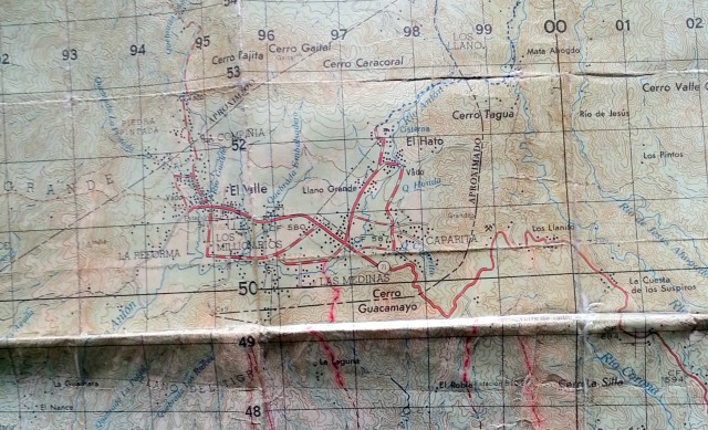 Mapa de El Valle barnizado