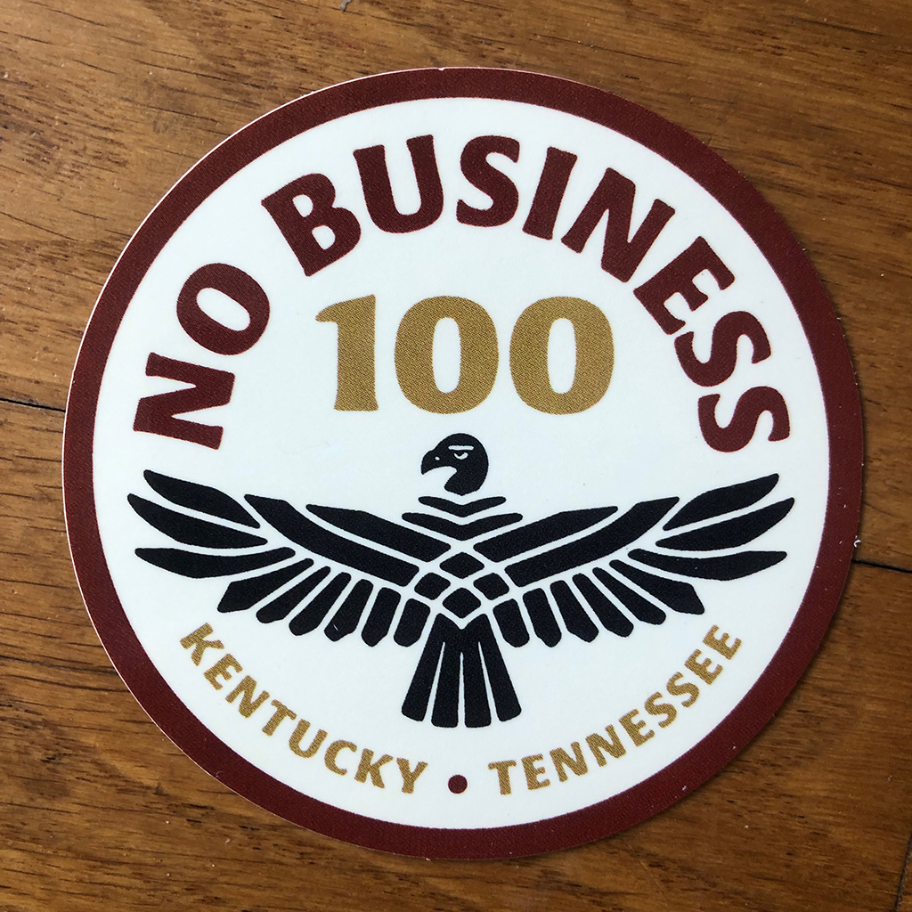 Calcomanía de No Business 100